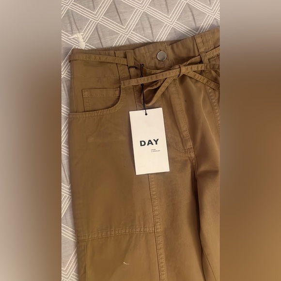 NWT Day Birger Et Mikkelsen Brown Wide-Leg Pants Size 32 - Picture 5 of 13